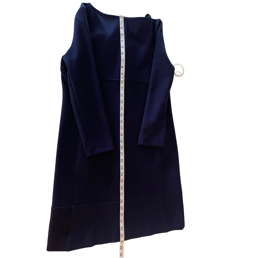 Lela Rose‎ Navy Blue Dress Keyhole Neckline Career Casual Size 4 - Picture 6 of 8